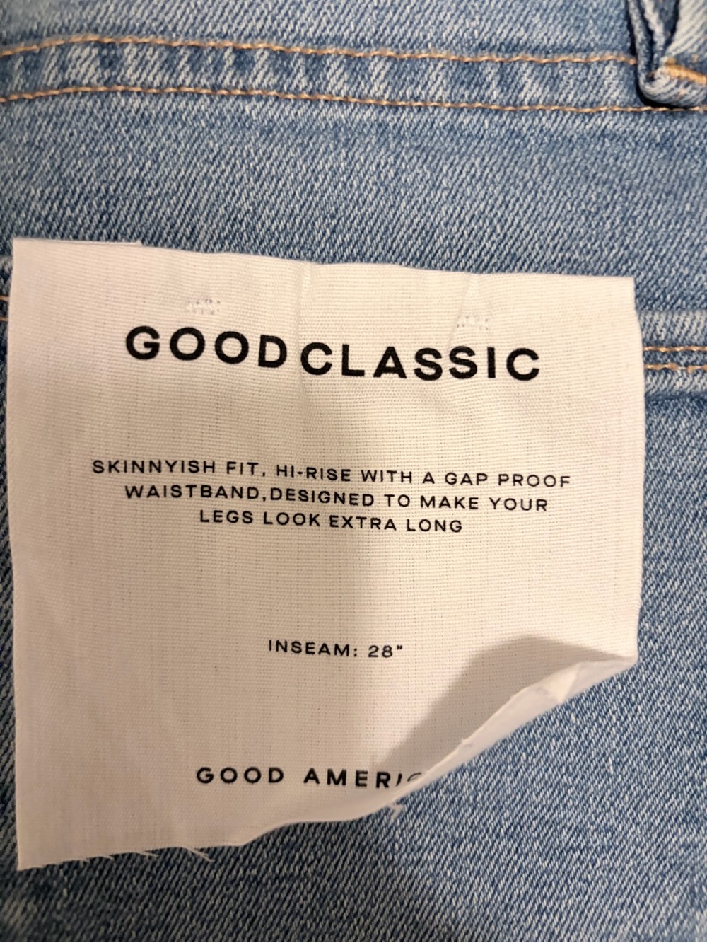 NWT Good American Good Classic Distressed High Rise Jeans Size 4/27 - Picture 4 of 4